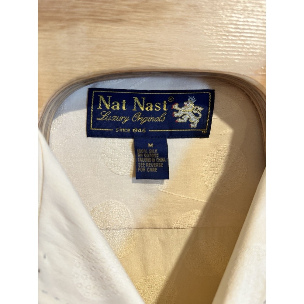Nat Nast 100% Silk Limited Edition "Triple Threat" Golf Short Sleeve Silk M - Picture 4 of 6